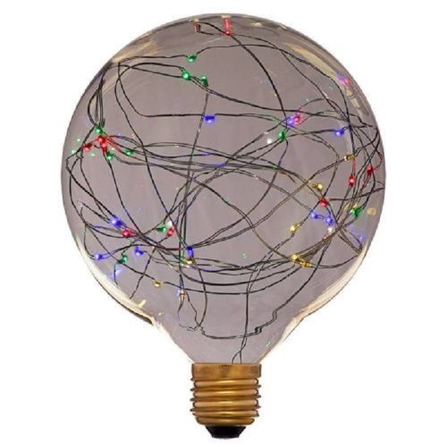 Лампа светодиодная Ретро Sun Lumen G125 Е27 220В 2Вт RGB фото Лампа светодиодная Ретро Sun Lumen G125 Е27 220В 2Вт RGB картинка